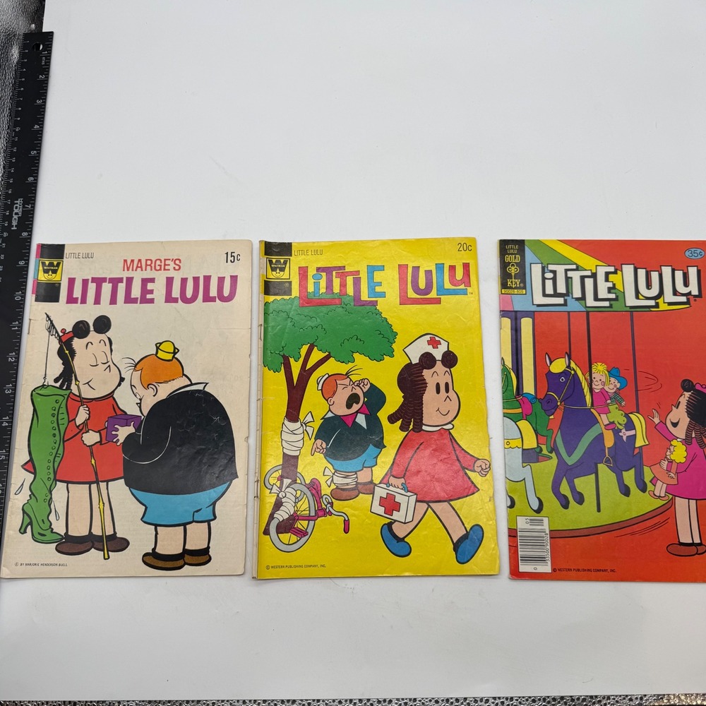 Vintage Little Lulu Comic Book Lot of 3 Gold Key Whitman Bronze Age 1970s